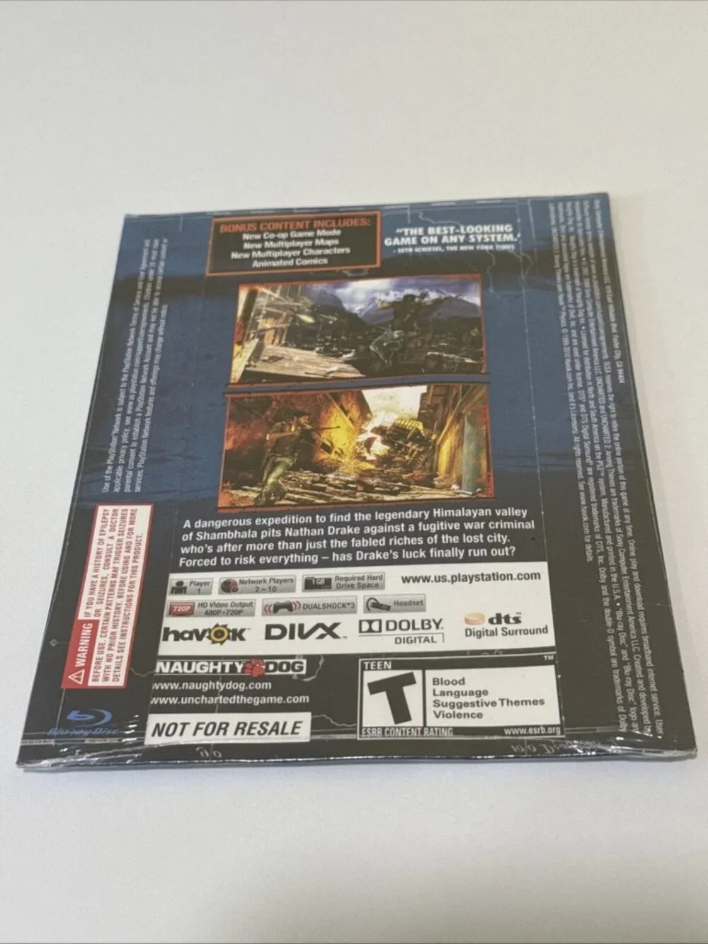 Uncharted 2: Among Thieves PS3 Brand New & Factory Sealed! Cardboard Sleeve Case